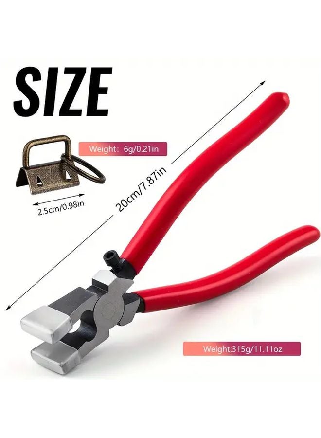 Key Fob Hardware Set With Pliers For Secure Installation 4 Color 25mm Glass Running Pliers - Image 2
